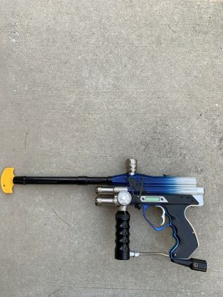 Very Rare Bob Long Intimidator Classic Blue Ice Fade Retro Paintball Gun
