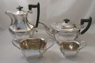 A Vintage Silver Plated 4 Piece Tea Set