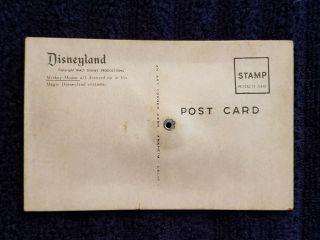 Disneyland Extremely Rare MIckey Mouse Wizard Vintage Post Card 2