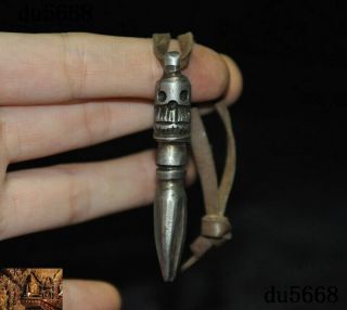Tibetan Buddhism Meteorite Iron Tiantie Skull Vajra Phurpa Dagger Equipment Faqi