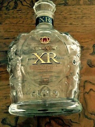Crown Royal Xr Extra Rare Blue Empty Bottle (750 Ml) Collectible