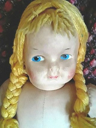 Vintage Georgene Averill Novelties 18 " Mask Face Cloth Girl Doll