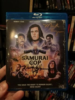 Samurai Cop Blu - Ray 1991 Martial Arts Action Blu - Ray Autographed Oop Rare