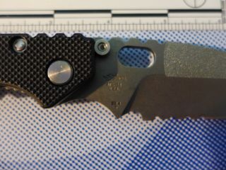 Buck Strider Tarani Folding Knife 3.  5” Rare,  Bos Heat Treat Mark 3