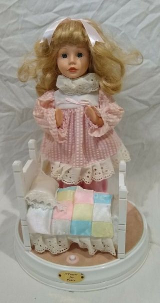 A Prayer For Peace Motorized Musical Vintage Girl/child Doll - Stand/bed/displayed