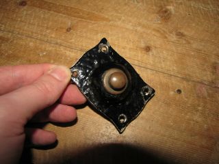 Old Brass And Iron Front Door Bell Push Button Press