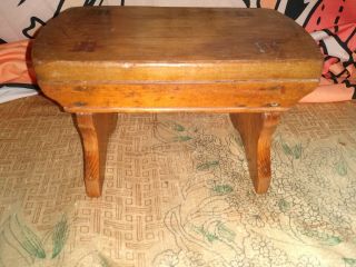 Antique Solid Pine Wood Milking Stool