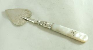 Victorian Silver Butter Spade William Devenport Birmingham 1895 14.  8cm Azx