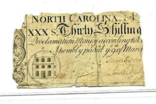 30 Shillings " North Carolina " 1740 