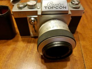 Beseler Topcon D Camera And Rare Lense 58mm re Marco Auto Topcor 3