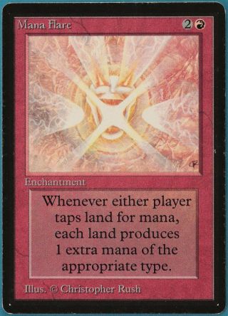 Mana Flare Beta Heavily Pld Red Rare Magic Gathering Card (id 115787) Abugames