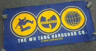 Vintage Wu - Tang Hardgood Skateboard Store Banner Poster Rare 1980 