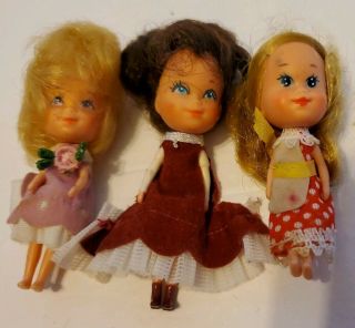 Vintage Littles Storykin Liddle Kiddle M.  I.  2.  5 " Tiny Toy Dolls 1980 Philippines