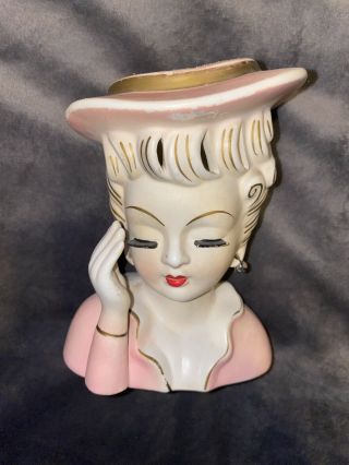 Rare Vintage Lady Head Vase Mae West Marco Fine China 1950s Japan Old Hollywood