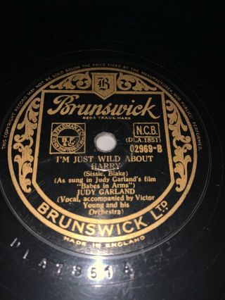 Rare Brunswick Judy Garland 78 Rpm Record I 