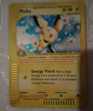 Pichu Holo 22/165 Expedition Pokemon Card Nm