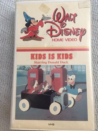 Walt Disney Kids Is Kids Starring Donald Duck Vhs Rare
