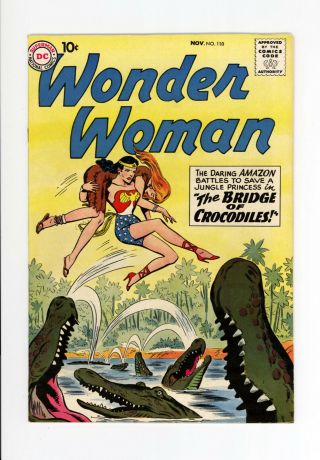 Wonder Woman 110 Beauty White Pages - Rare Early Silver Age 1959