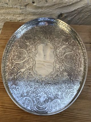 Large Vintage Barker Ellis Silver Plated Serving Plate/tray
