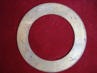 SILVERED BRASS 7.  25 IN DIA CHAPTER RING FOR BRACKET OR LONGCASE CLOCK 3