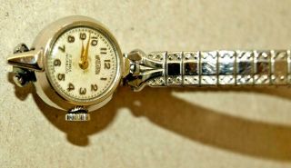Vintage Rare Unicorn Watch By Rolex 9ct Solid White Gold Good &time