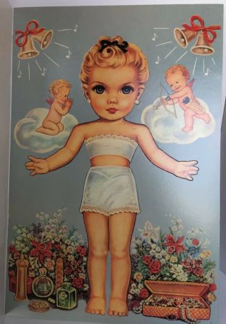 1985 Vintage Uncut Sally Cut Out Paper Doll Book By Queen Holden