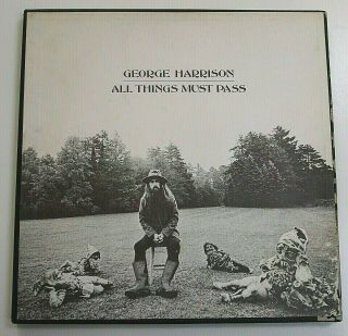 George Harrison All Things Must Pass 3lp Nmint Vinyl Box Set Rare Album Poster