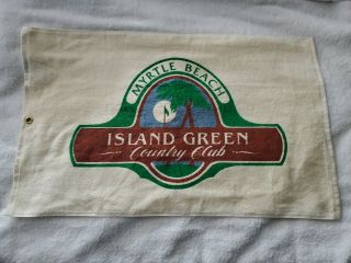 Vintage Golf Bag Players Towel Island Green Country Club Course Myrtle Beach Sc