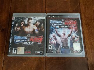 Wwe Smackdown Vs Raw 2010 And 2011 (sony Playstation 3,  2011) Ps3 Rare
