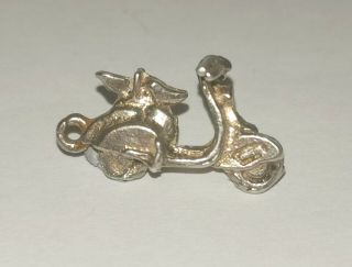 Vintage Sterling Silver Moped Charm - Metal Detecting Find