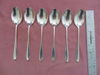 Vintage David Mellor Pride Cutlery 6 X Dessert Spoons Walker Hall Silver Plated