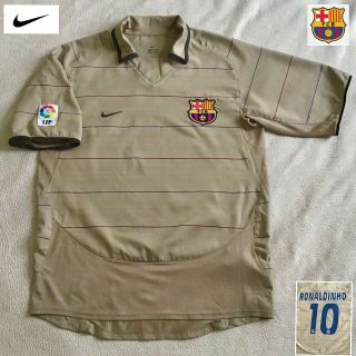 Official Barcelona Football Shirt Ronaldinho 2004 Medium Nike Rare Jersey