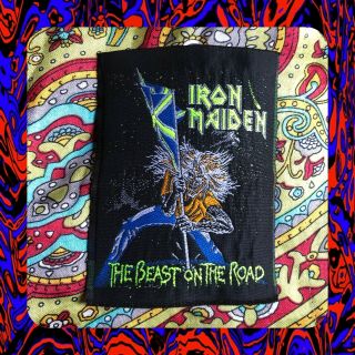 Mega Rare Iron Maiden - Beast On The Road Tour Patch Unworn Vintage Nos