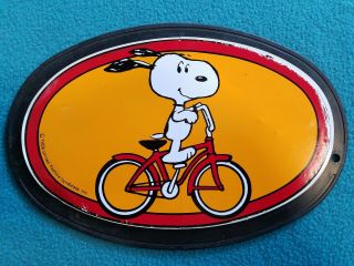 Snoopy Bicycle Decal Sticker W/rare Number Plate Huffy Bmx