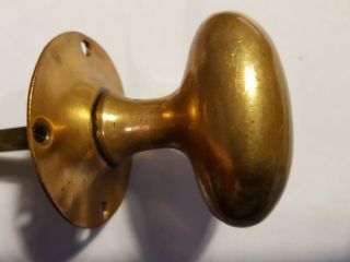 Solid Brass / Copper Vintage Antique Door Knob Handle & Spindle