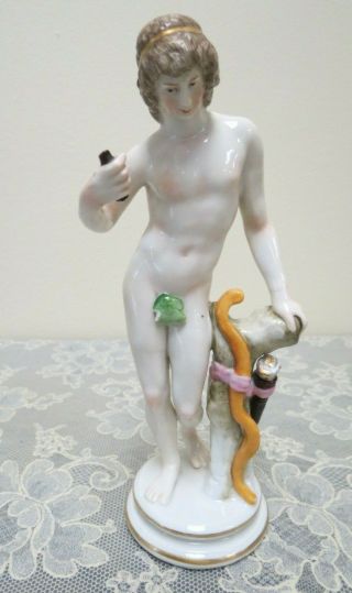 Antique Rare Capodimonte Italian Porcelain Male Nude Figurine