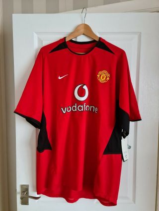 Rare Manchester United 2002 - 2004 Mens Xl Home Football Shirt Bnwt