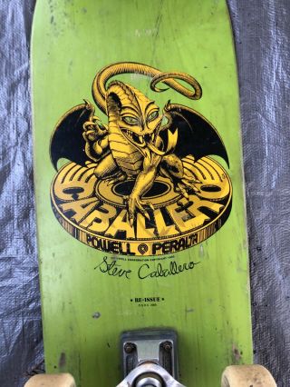 Powell Peralta Steve Caballero Dragon Skateboard Rare Green Reissue 2005 2