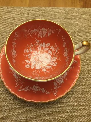 Lovely Rare Antique Vintage Aynsley England Bone China Tea Cup & Saucer
