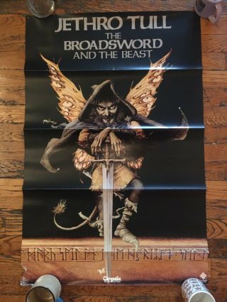 Rare Jethro Tull - The Broadsword And The Beast 1982 Promo Poster Ian Anderson