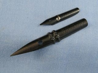 Rare Antique Large Oversize Thompsons Patent Gutta Percha Dip Pen Nib Nibs Plume