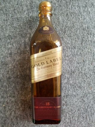 Empty Rare Johnnie Walker Gold Label 200ml Bottle Centenary Blend Scotch Whiskey