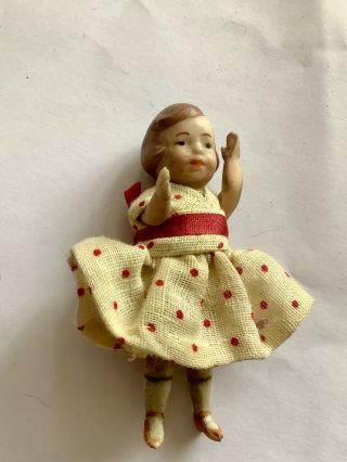 Miniature Antique Dolls House Hertwig Jointed Bisque Doll