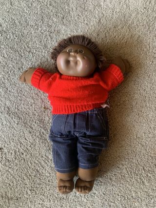 Vintage African American Black Cabbage Patch Boy Doll - Outfit Rare