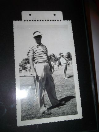 Rare Vintage Horton Smith Signed Pro Golf Private Unseen Photo 1950s