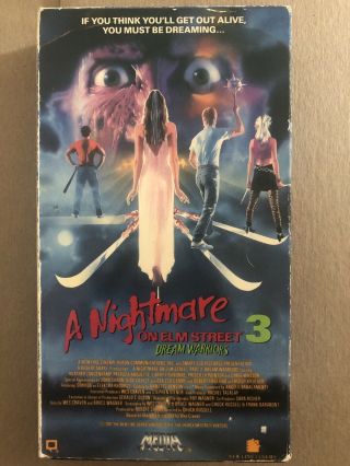 A Nightmare On Elm Street 3 Dream Warriors Vhs Media Horror Sov Slasher Rare Oop