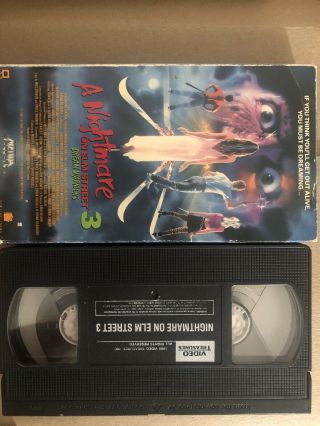 A NIGHTMARE ON ELM STREET 3 DREAM WARRIORS VHS MEDIA horror Sov Slasher Rare Oop 3