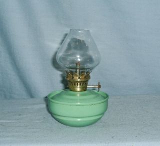 Vintage Pale Green - Kelly / Pixie / Nursery Oil Lamp -