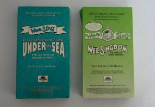 Rare Wee Sing Demo / Screener Vhs Tapes - Under The Sea,  Weesingdom Read Info