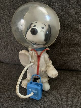 1969 United Features Snoopy Nasa Apollo 11 Astronaut Figure Moon Landing Rare